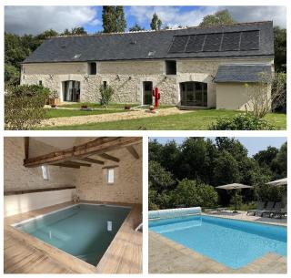 Les Gîtes de La Pellerie - 2 piscines intérieur & extérieur - Touraine - 3 gîtes - familial, calme, campagne - 0