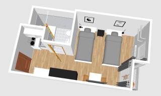 Business Apartment with Balcony - 8