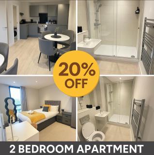 40 percent OFF Monthly Stays 2 Bed Modern Apartment near Piccadilly - Parking - Fast WiFi - 0