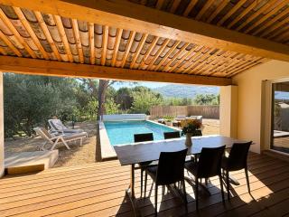 Plan de la Tour M1 - Villa 6 pers climatisée, 3 ch, piscine privée chauffée, nature & calme - 1