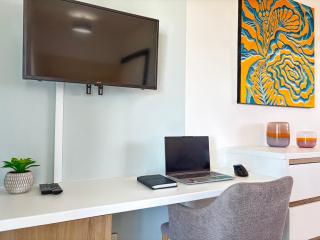 Le Fractale - Piscine sur place, coin bureau à Baduel - 3