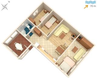 Apartments by the sea Supetar, Brac - 7549 - 2