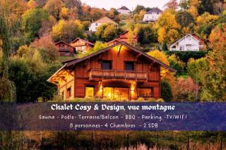 Chalet moderne et cosy en bois, sauna, terrasse et vue montagne - 0