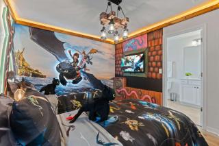 Epic Family Villa Pool Theater Themed Bedrooms - 7