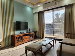 Goa Luxe 1BHK Apartment with Gym, Pool, Amenities - 5 Minutes Walk to Candolim Beach - 8