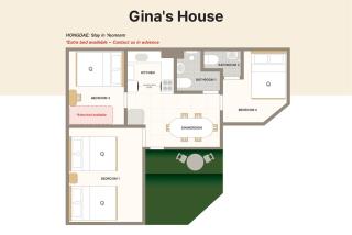 DEARS U - Hongik University & AREX Station10 mins 3R4B 10 people 2 toilets Terrace 1st floor Luggage storage - 4