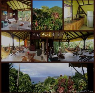 Kaz Bwa dinde vue mer dans jardin tropical - 8
