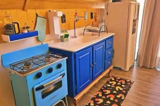 Chalé com banheira de hidromassagem e lareira l Chalé Azul - 6