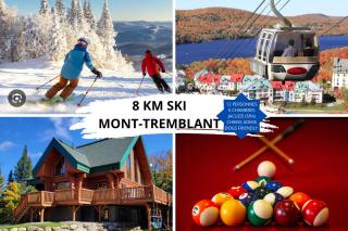 TREMBLANT Accès LAC et rivière SPA BILLARD FOYER Jaccuzi fireplace pool table lake and river access - 0