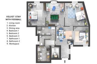 Velvet Stay 120m2 with Foosball Old Town - 5