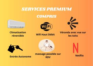 Le Belvédère Nîmois Clim Netflix Véranda proche Centre - 8