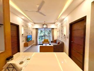 Relaxing 2BHK with Mangrove View - Family-Friendly, Pool - Candolim Beach - 4