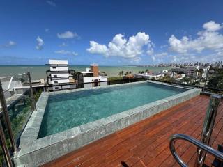 Flat602 na cobertura - Luxo Beira Mar Caribessa - vista mar - 0