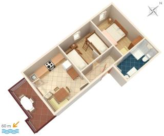 Apartments by the sea Zubovici, Pag - 241 - 1