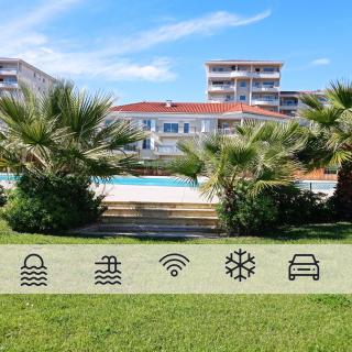 Bel appartement en bord de mer avec piscine lagon et jardin, en résidence sécurisée - 0