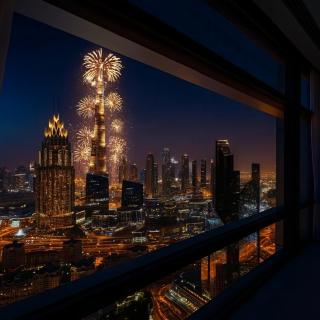 DIFC Index Tower Burj Khalifa View 1BR - 7