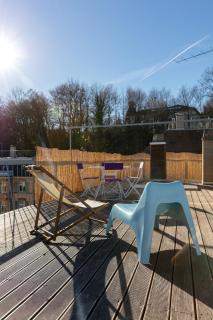 Cozy studio with Roof Terrace for 3 - 9