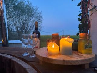 Winterharde pipowagen met hottub, bbq & uitzicht - 1