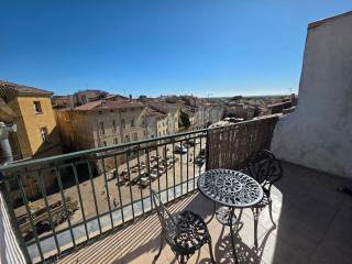 Studio climatisé avec terrasse, 5ème étage - 0