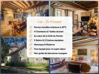 Manoir XV et Grange avec Piscine chauffée privée - 8