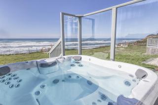 Ocean Front Home! Hot Tub! Stone's Throw - 0