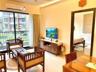 Ultra Luxe 1BHK Candolim - Modern Apartment, Pool, Balcony - 5 Minutes to Beach - 0