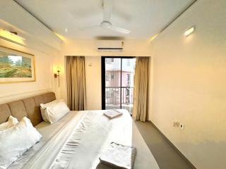 Beige 1BHK Family Retreat - Gym, Pool Access - Near Candolim Beach - 9
