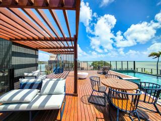 Apto pe na areia com linda vista do mar da varanda - 5