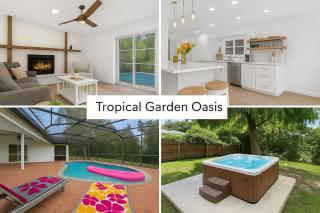 Tropical Garden Oasis, Pool & Hot Tub near Beach! - 0