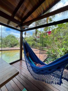 Casa Rosa - Terra Dourada, Paraíso na Natureza, piscina natural, Wi-Fi - 1