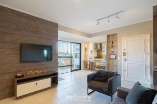 Apto c/ varanda gourmet a 300m da Praia CMS0202 - 0