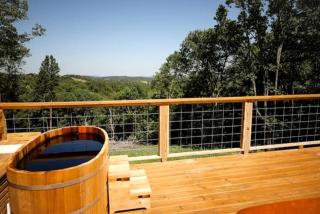 Vintage Themed Geodome with a Cedar Hot Tub and Mountain Views, Perfect for a Romantic Getaway in Eureka Springs - 6