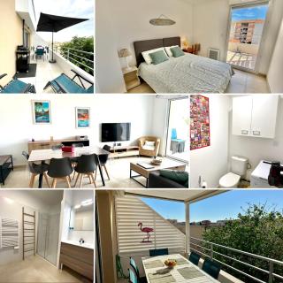 Le Flamingo - Plage à 300 m - Terrasse - Climatisation - Narbonne-Plage - 9