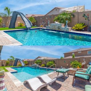 Goodyear Retreat Pool Slide Firepit BBQ - 9