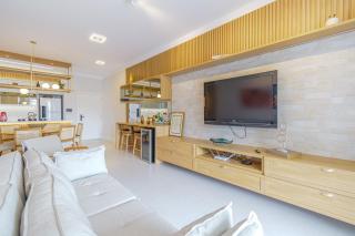 Apto Pe na Areia com Varanda e Churrasqueira - 5