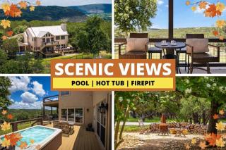 Family Pool Cozy Fireplace Hot Tub & Stunning Views - 0