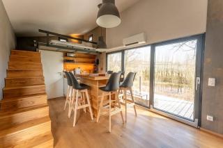 TinyHousebeiDresden Zwischen den Teichen und auf der Pferdekoppel Kaminofen Terrasse Klimaanlage - 7