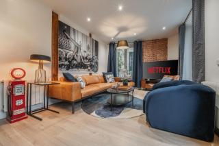 6min Walk Gran Vía - Family Luxury Flat - AC -Desk - 1