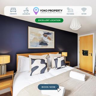 Elegant 2 Bedroom Apartment with Balcony - Near the High Street - Free Parking, Fast Wifi and Sky TV by Yoko Property - 0