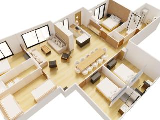 Appartement moderne, 6 pièces, 12 personnes, parking, animaux admis - FR-1-263-604 - 0