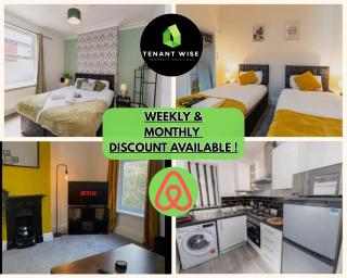 FREE parking, LARGE House for Contractors & Families, Sleeps 5, 5 mins to Etihad Stadium - 0