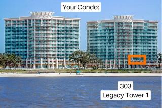 Beachview Condo in Legacy Tower1 -303 - with Reserved Parking Spot in front - 0