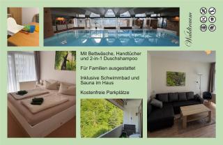 Waldtraum Schwimmbad Sauna Kinderbett wandern - 0