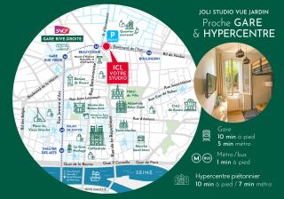 Rouen vue jardin - Proche gare et hypercentre - Parking rue gratuit - Internet fibre - machine à laver - Rouen - 7