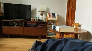 Blue house w garden & mountain view near center - 0