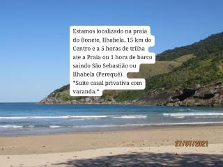 Suíte casal privativa com varanda praia do Bonete, Ilhabela - 1