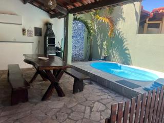 Casasveraneio casa top com 3 suítes com ar condicionado a 100 m da Praia - Barra de São Miguel, 7 minutos do gunga e 3 da praia bonita e conchas ! Área gourmet particular com churrasqueira , chuveirão !condomínio com muito verde,piscina de 10m! - 4