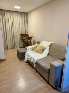 Apto completo no Vista Azul - Varanda com vista da Pedra Azul - 1