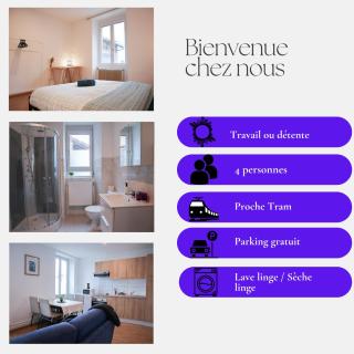 RDC Parfait pour halte et séjour 2 chambres, tram-train, autoroute à proximité, parking gratuit - 0
