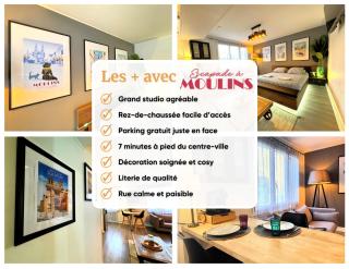 Escapade à Moulins, Studio élégant Rez-de-Chaussée et Parking gratuit - 8